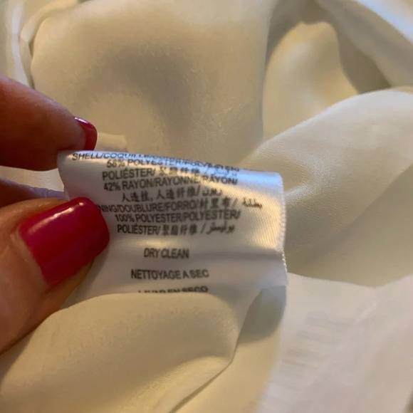 BCBGMaxAzria White Ruffle Collar Dress 10 - Picture 6 of 6